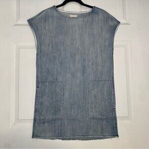 Aritzia Wilfred Free Nori Denim Pullover Mini Sheath Dress Size Small/Medium